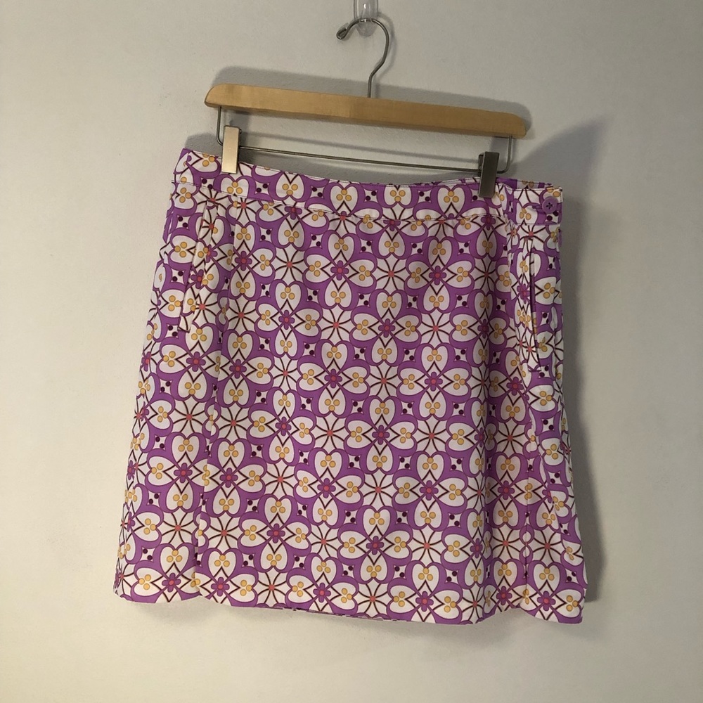 Ep pro golf skort purple white built in skirt 12